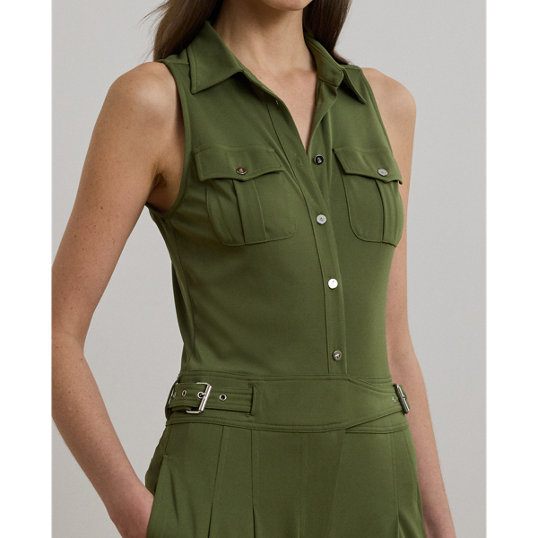 Jersey Wide-Leg Sleeveless Jumpsuit