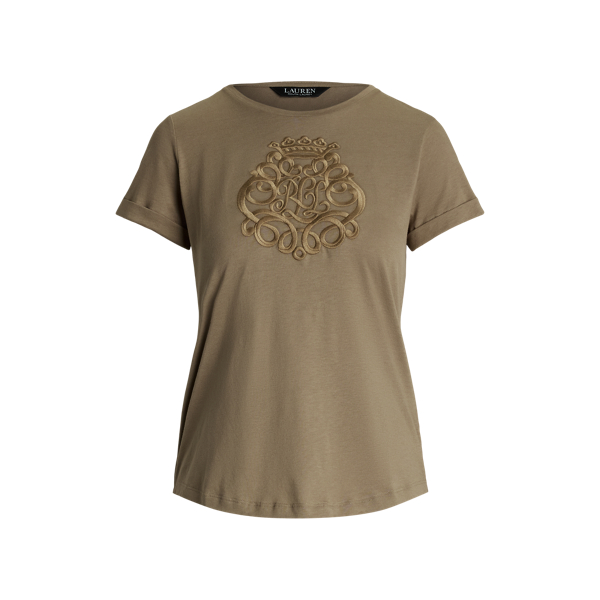 T-shirt à logo jersey de coton mélangé