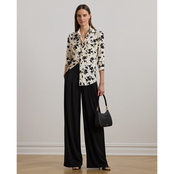 Slim Fit Floral Stretch Jersey Shirt