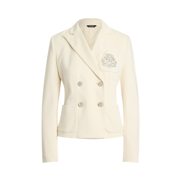 Striped Linen-Blend Blazer