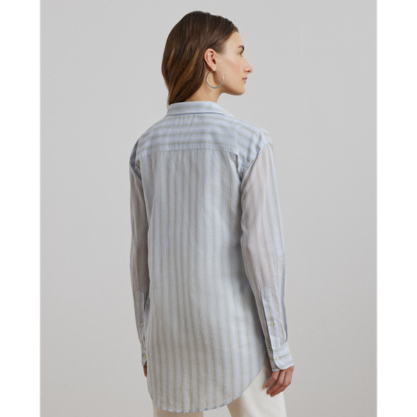 Oversize Striped Cotton Broadcloth Shirt