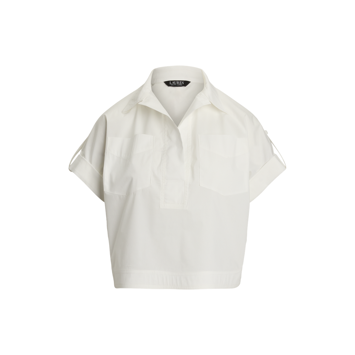 ラルフ・ローレン Lauren Ralph Lauren Cotton Blend Short Sleeve Camp Shirt レディース シャツ Cotton-Blend Short-Sleeve Camp Shirt