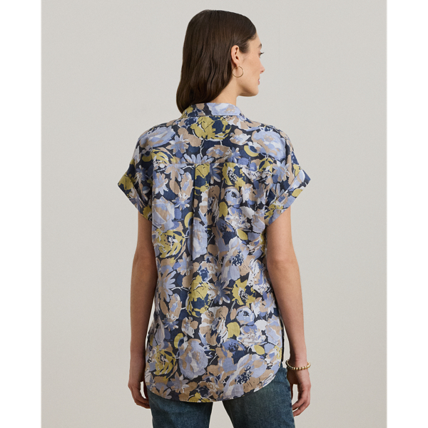 Relaxed Fit Floral Short-Sleeve Shirt