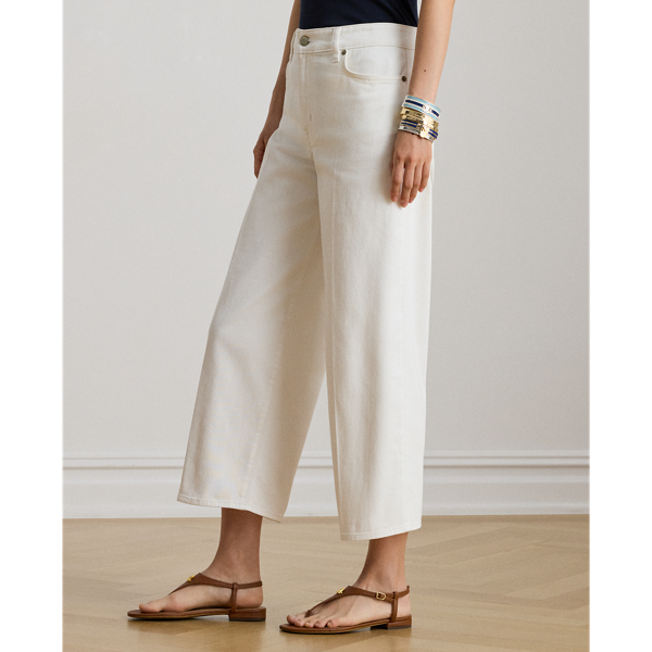 7/8-Jeans mit hoher Leibh&ouml;he Lauren in Wei&szlig;e Waschung 5