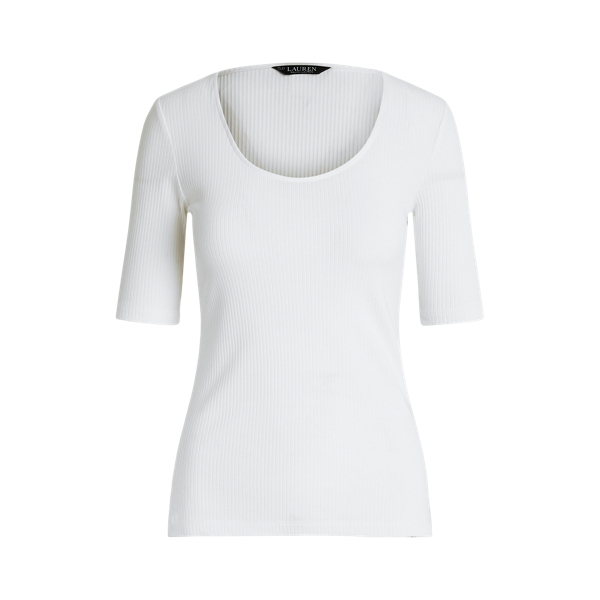 ラルフ・ローレン Lauren Ralph Lauren Polka-Dot Slub Jersey Puff-Sleeve Tee レディース シャ Women's Lauren Ralph Lauren Polka-Dot Slub Jersey Puff