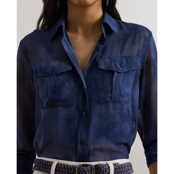 ラルフ・ローレン Lauren Ralph Lauren クラシック Fit Print Chiffon Shirt レディース シャツ トップス B Classic Fit Print Chiffon Shirt for Women | Ralph Lauren® JO
