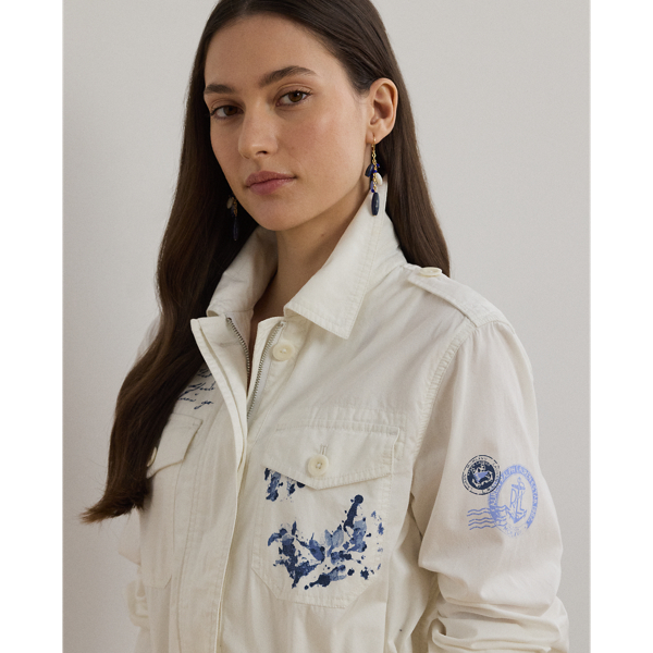 Print Featherweight Twill Field Jacket