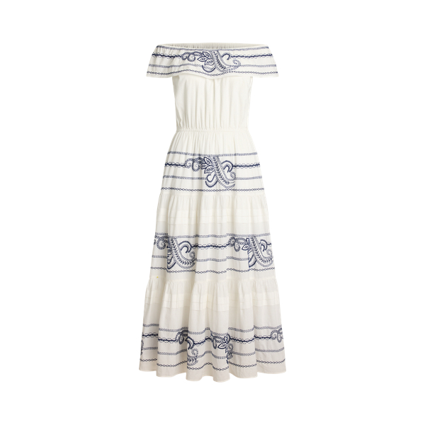 Buckle-Trim Cotton-Blend Shirtdress