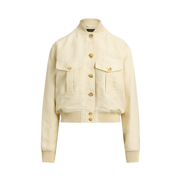 Metallic Leather Bomber Jacket