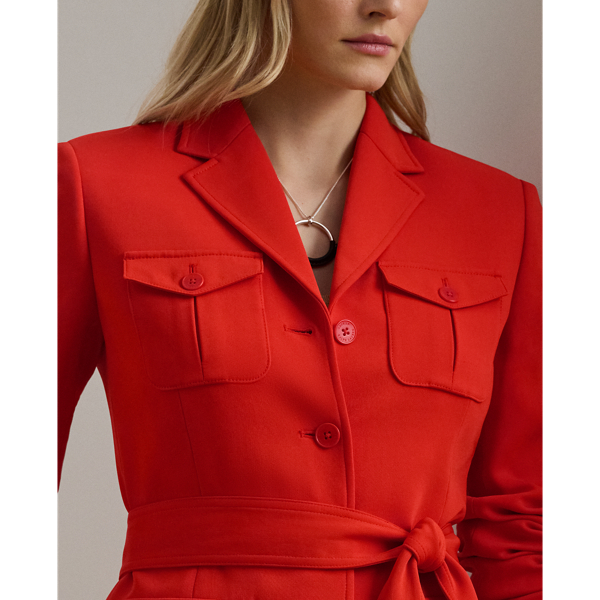 Belted Stretch Cady Jacket
