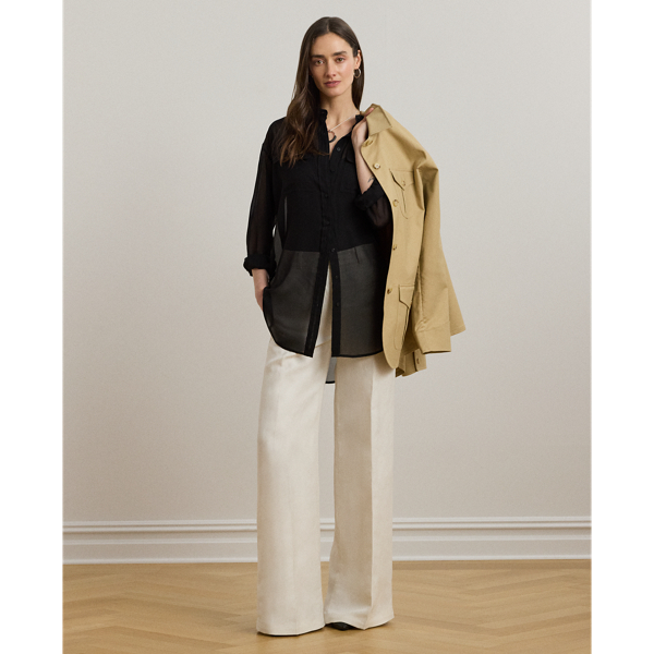 売れ筋商品|||ラルフローレン カットソー トップス レディース Women's Shadow-Stripe Dobby Shirt Black Shadow-Stripe Dobby Shirt for Women | Ralph Lauren® BH