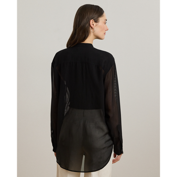 売れ筋商品|||ラルフローレン カットソー トップス レディース Women's Shadow-Stripe Dobby Shirt Black Shadow-Stripe Dobby Shirt for Women | Ralph Lauren® BH