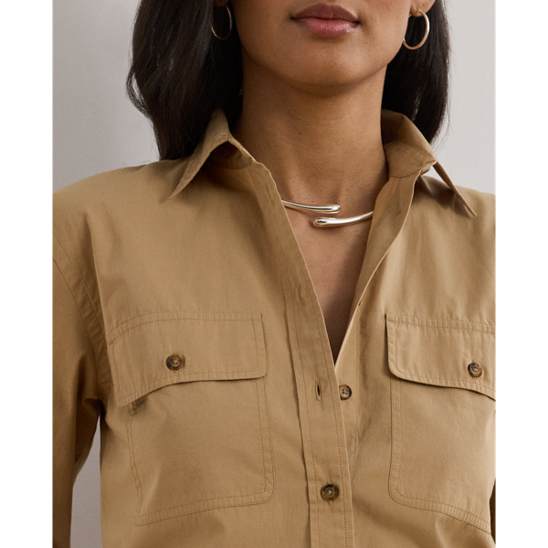 ローレン ラルフ ローレン LAUREN RALPH LAUREN リラックス フィット フェザーウエイト コットン シャツ （270ブラウン） リラックス フィット フェザーウエイト コットン シャツ