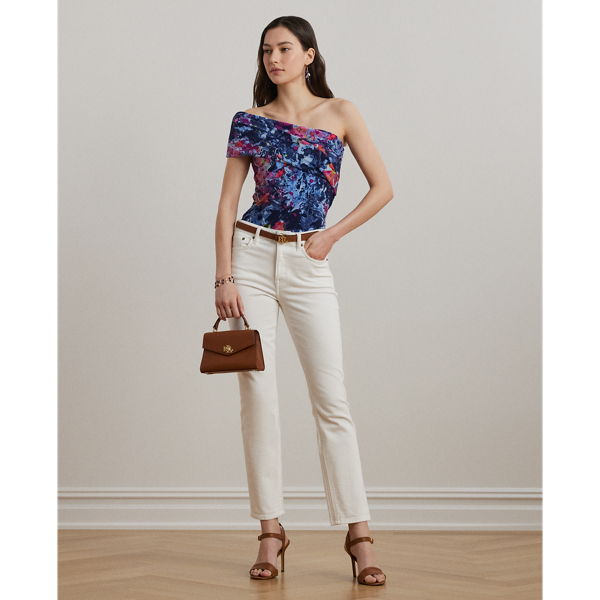 売れ筋商品|||ラルフローレン カットソー トップス レディース Women's Print Stretch Jersey One-Shoulder Top Blue Multi Print Stretch Jersey One-Shoulder Top for Women | Ralph