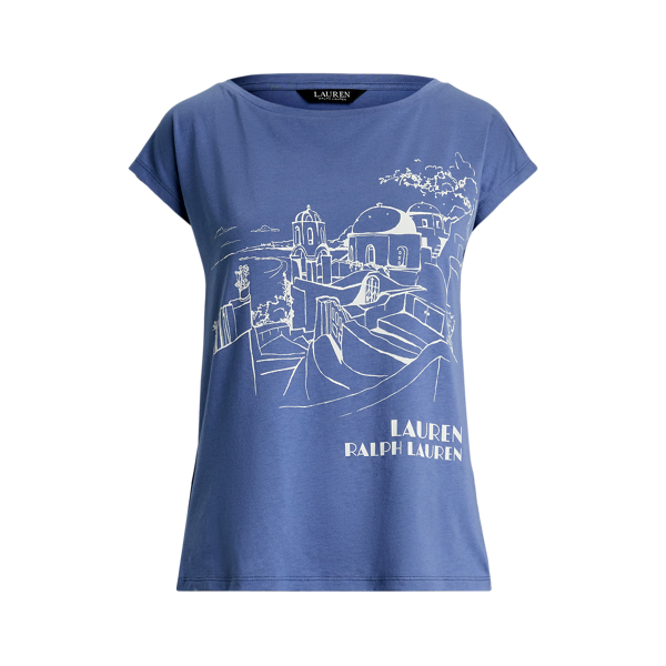 コットンブレンド ジャージー グラフィック Tシャツ | ラルフ
