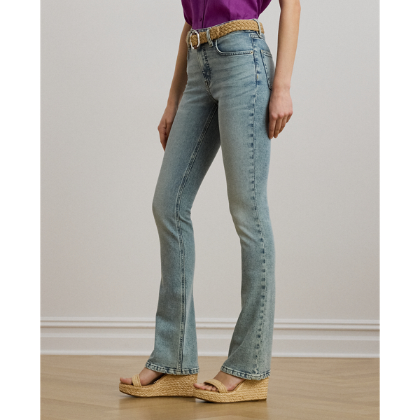 Bootcut-Jeans mit hoher Leibhöhe