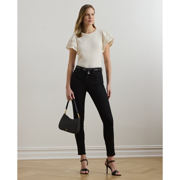 売れ筋商品|||ラルフローレン Tシャツ レディース トップス LACE TRIM JERSEY FLUTTER SLEEVE TOP - Basic T-shirt - mascarpone cream 61brwHc3bQL.jpg