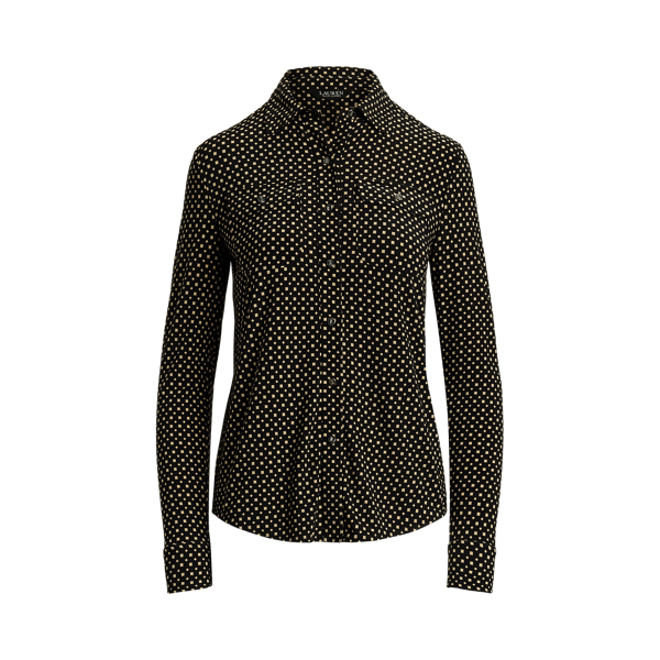 ラルフ・ローレン Lauren Ralph Lauren Slim Fit Print ストレッチ Jersey Shirt レディース Sweate Lauren Ralph Lauren Women's Slim-Fit Print Stretch Jersey