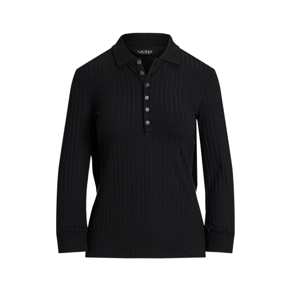 Cropped Cotton Mesh Polo | Polo Shirts Women | Ralph Lauren