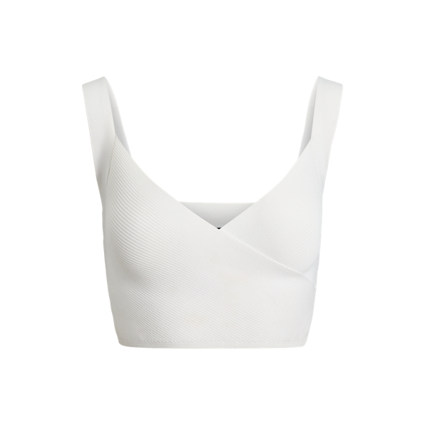 売れ筋商品|||ラルフローレン カットソー トップス レディース Women's Floral-Embroidered Voile Cropped Bustier Capri Blue Floral-Embroidered Voile Cropped Bustier