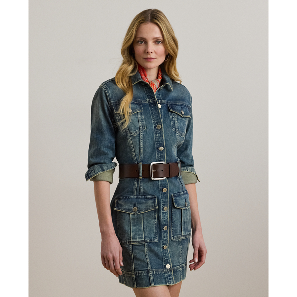 ☆US発*LAUREN*新作*Trucker デニムドレス☆ Denim Trucker Dress