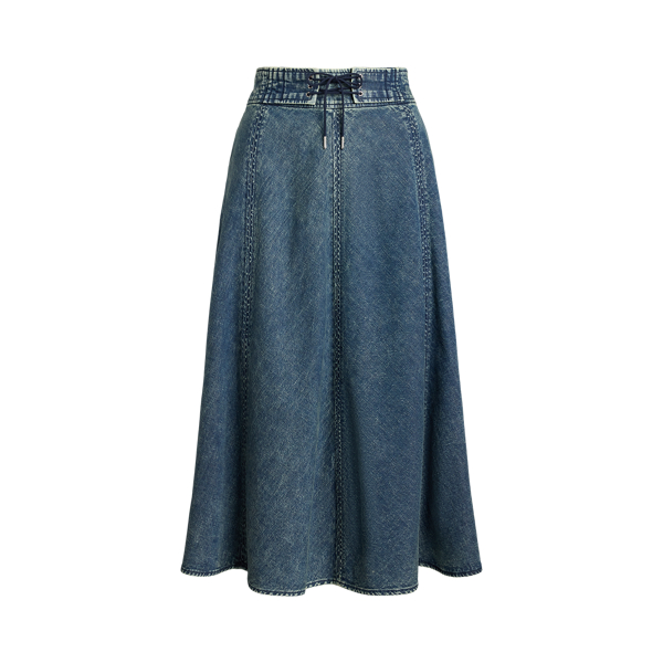 スカート RALPH LAUREN COLLECTION GLENN KNEE MIDI SKIRT Kensley Perforated Lamb-Suede Skirt