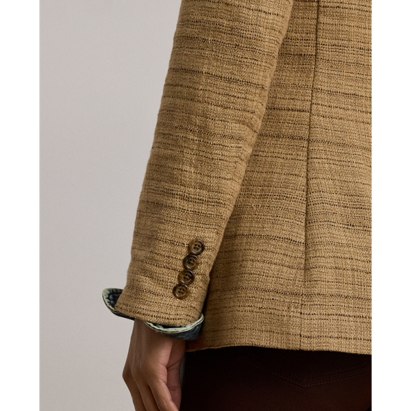 ローレン ラルフ ローレン LAUREN RALPH LAUREN ヘリンボーン リネンブレンド ツイード ブレザー （200ブラウン） ヘリンボーン リネンブレンド ツイード ブレザー | ラルフ