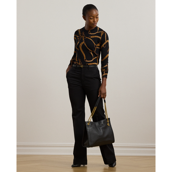 LAUREN RALPH LAUREN / ローレン ラルフ ローレン ベルティングプリント コットンブレンド セーター ベルティングプリント コットンブレンド セーター | ラルフ
