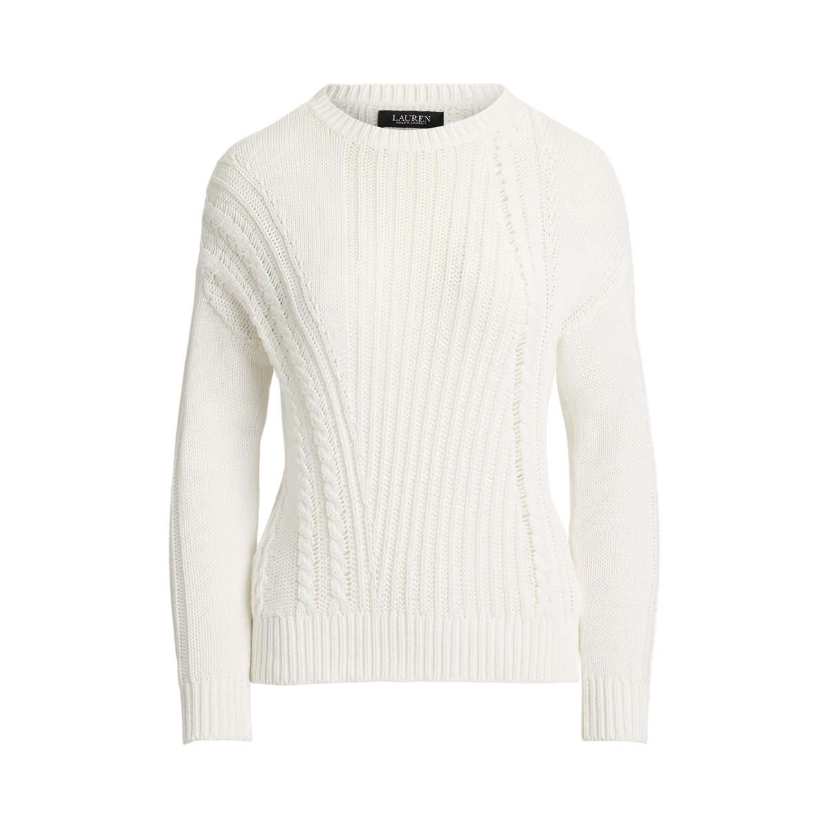 売れ筋商品|||ラルフローレン ニット&セーター アウター レディース Women's Pointelle-Knit Cotton Crewneck Sweater Shadow Navy s7-AI200971433001_lifestyle?
