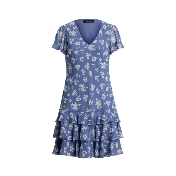 Eyelet Cotton Tiered Halter Dress
