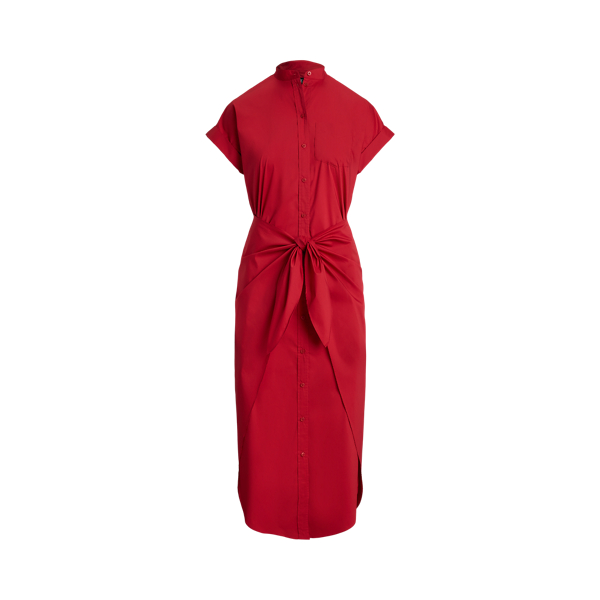 Tie-Neck Georgette Shirtdress