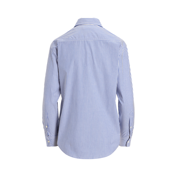 Relaxed-Fit Baumwollhemd mit Streifen Lauren in Blau/Wei&szlig; 7