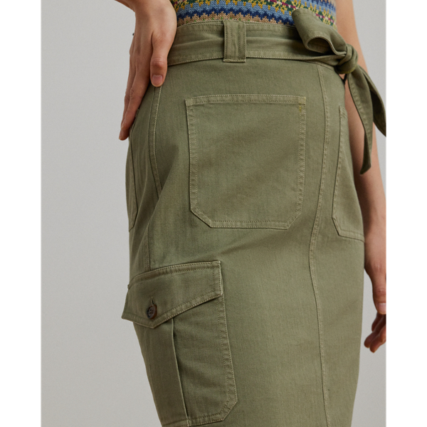 上品*Ralph Lauren コットンツイル ペンシルスカート ベルト付き ベルテッド コットン ツイル ペンシル スカート | ラルフ