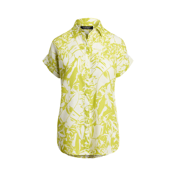 Floral Cotton Voile Peplum Blouse
