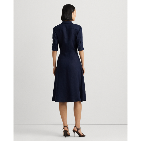 Leinenhemdkleid mit Bindedetail Lauren in Lauren-Navy 5