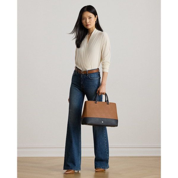 Baumwoll-Modal-Pullover mit V-Ausschnitt Lauren in Mascarpone-Creme 4