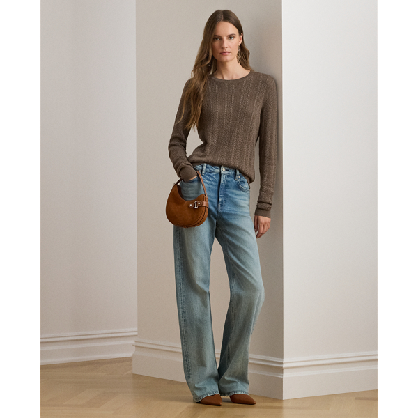 Strickpullover mit Lochmuster