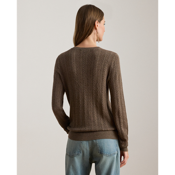 Strickpullover mit Lochmuster