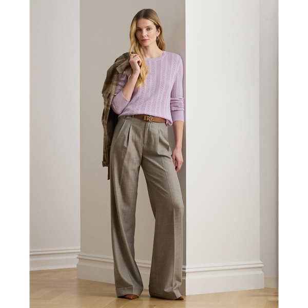 新品タグ付き✨ラルフローレン ポインテールニット マクラメ ペンシルスカート LAUREN RALPH スカート ポインテールニット リネンブレンド