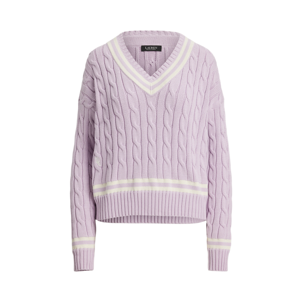 Cable-Knit Cotton Cricket Sweater