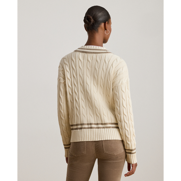 Cable-Knit Cotton Cricket Jumper for Women Ralph Lauren® GR