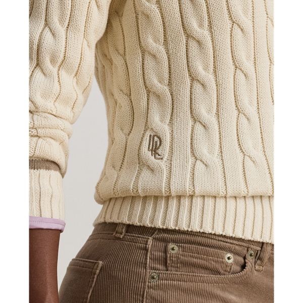 Cable-Knit Cotton Cricket Sweater