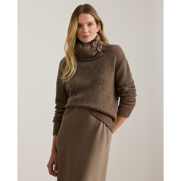 Melierter Rollkragenpullover