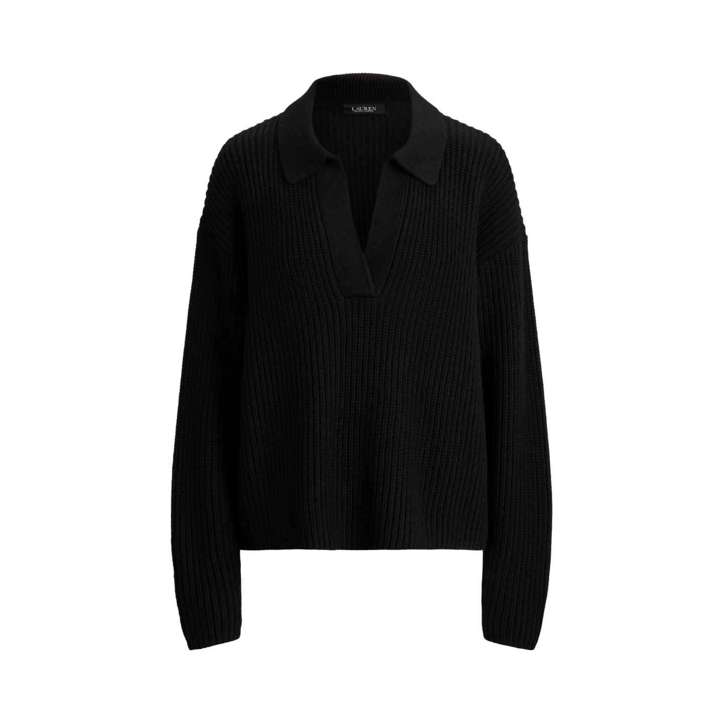 Свитер Ralph Lauren Wool-Blend Polo, цвет: Чёрный — фото 6