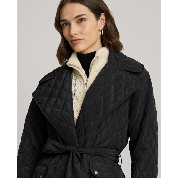 ベルテッド ダイヤモンドキルテッド ラップ コート | ラルフ ローレン