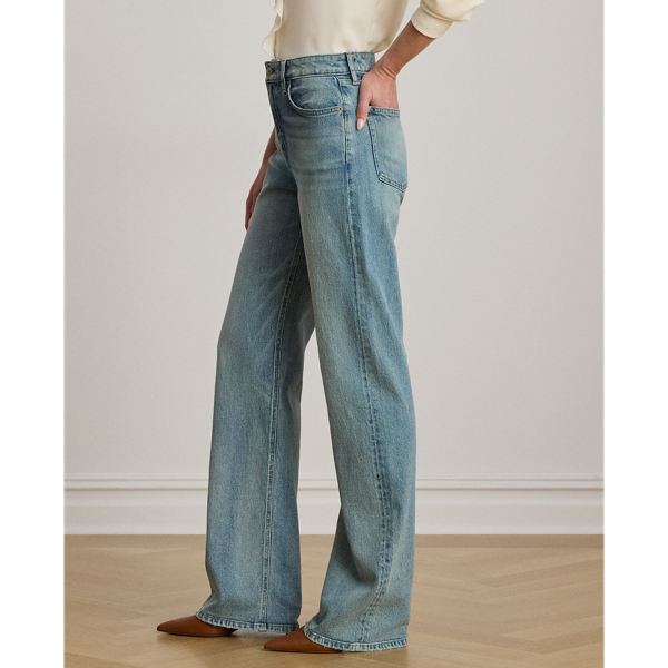 High-Rise Straight Wide-Leg Jean