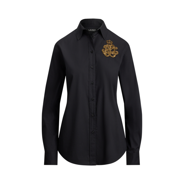 Band-Collar Linen Shirt
