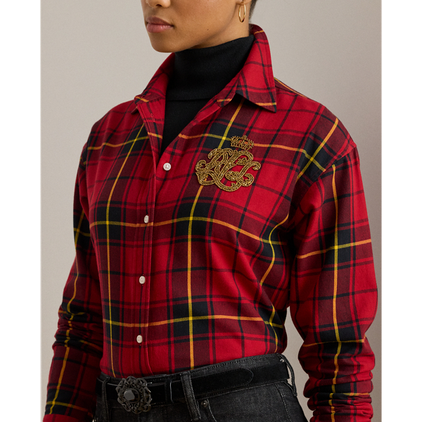 リラックス フィット ビーデッドロゴ チェック シャツ | ラルフ