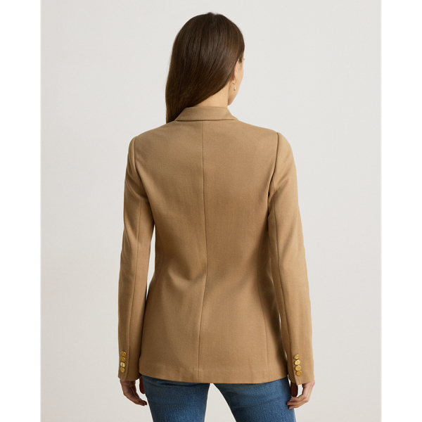 Lauren Camel Buckle-Trim Herringbone Jacquard Blazer Lauren 5