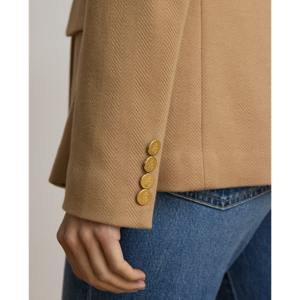 Lauren Camel Buckle-Trim Herringbone Jacquard Blazer Lauren 7